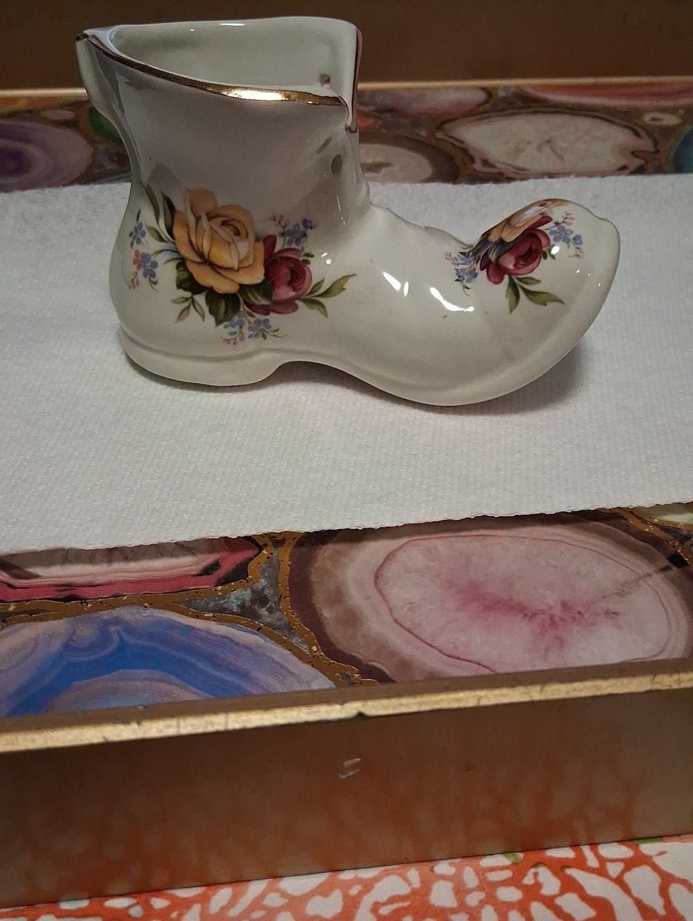 Classic White Floral Moccasin Accent Shoe